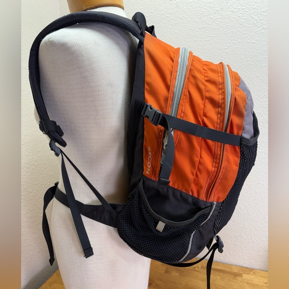 Vintage The North Face Recon Backpack Orange Grey Y2K Equipment Era - Picture 5 of 15
